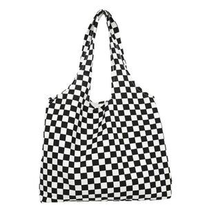 Black & White Checkered Tote